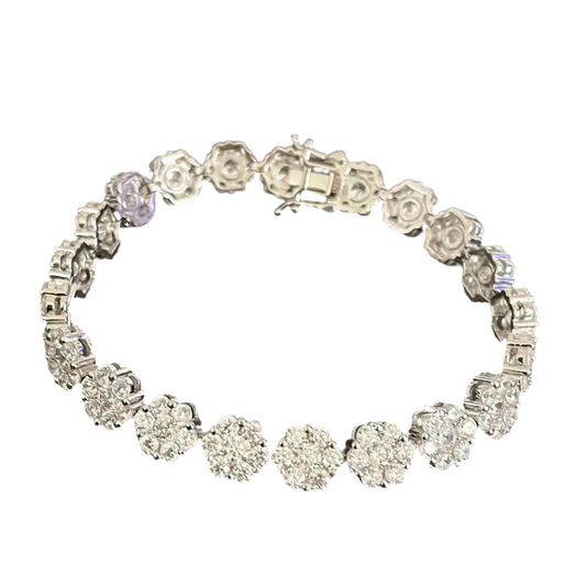 Pulsera de Encanto con Moissanite en Plata de Ley 925