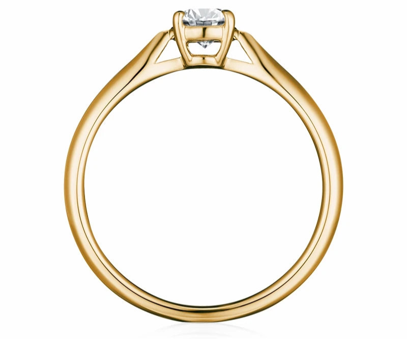 Anillo de Oro Blanco 18K con Diamante