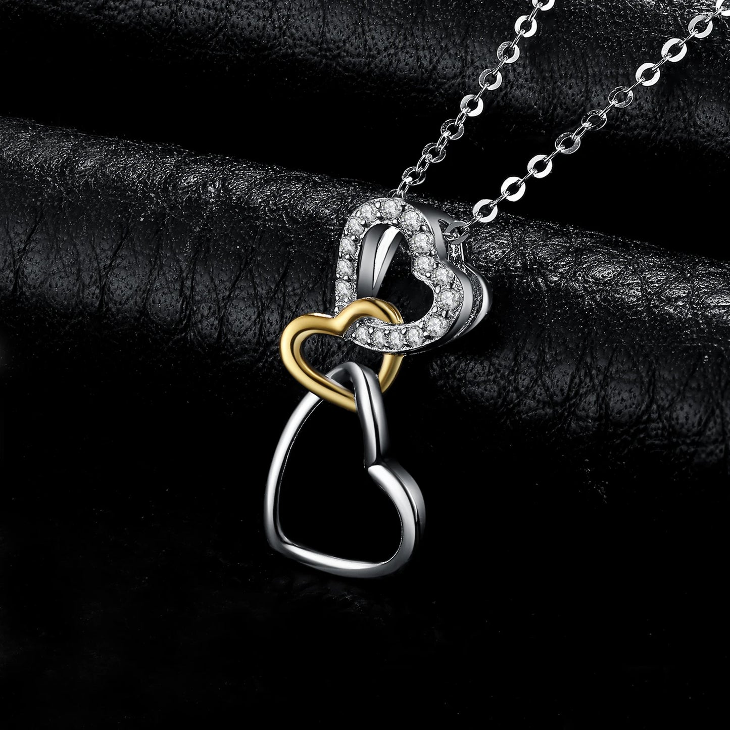 925 Sterling Silver Pendant with Heart Shaped Zirconia