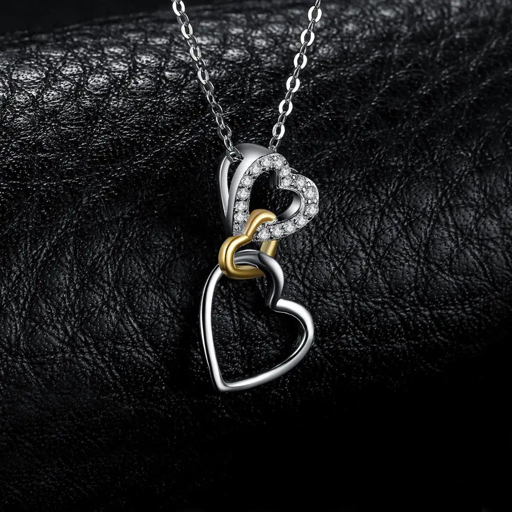 925 Sterling Silver Pendant with Heart Shaped Zirconia