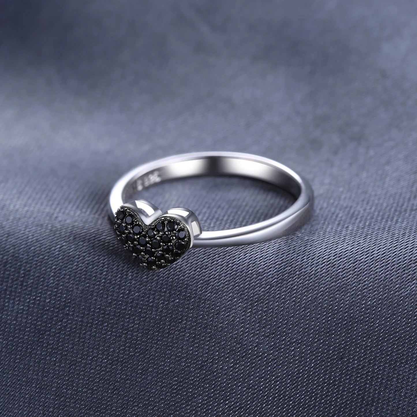 925 Sterling Silver Ring with Black Spinel