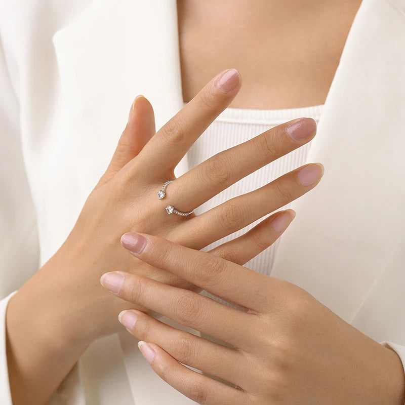 Anillo de Boda en Plata de Ley 925 con Circonita