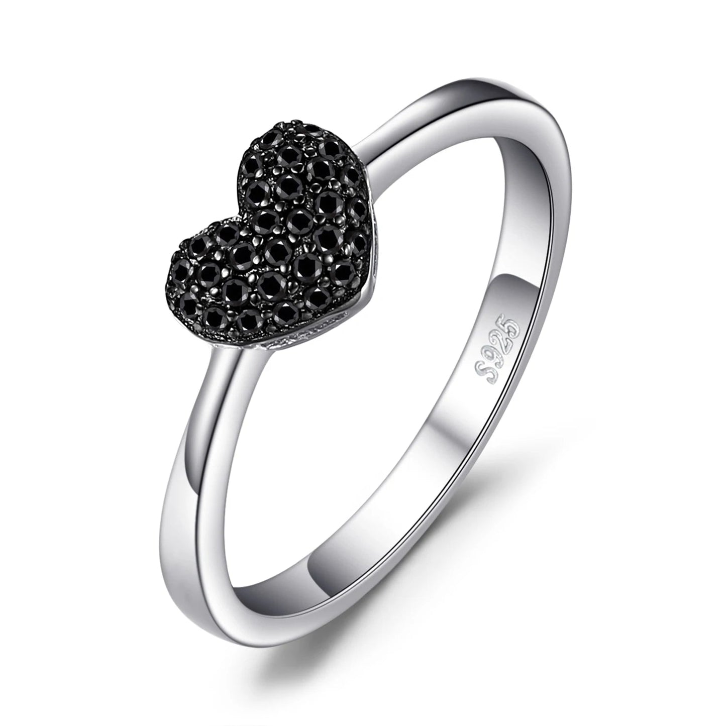 925 Sterling Silver Ring with Black Spinel