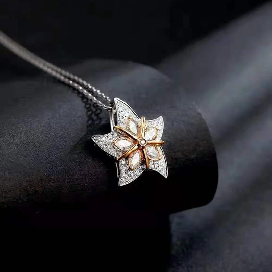 Colgante de Oro Blanco con Diamante