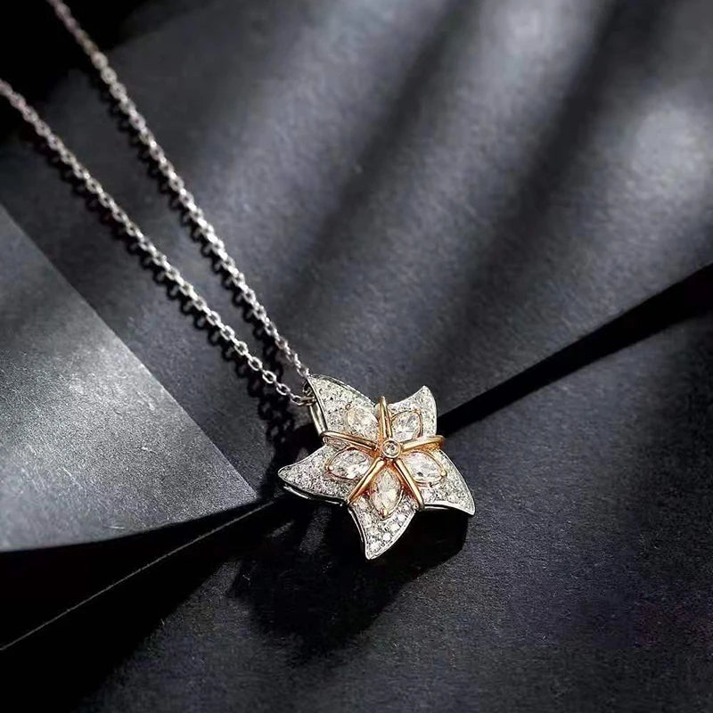 Colgante de Oro Blanco con Diamante