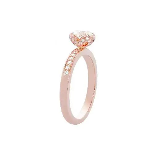 Anillo de Compromiso en Oro rosa 14K con Diamante